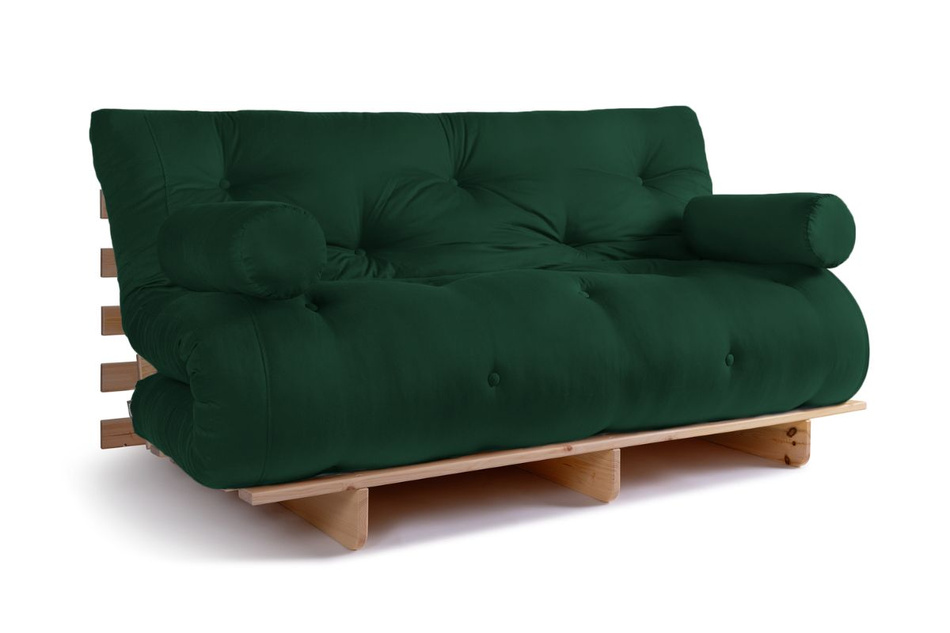 Canapé lit 160x200 - Slim Comfort Classic - Pascall Futon Vert Boutellie