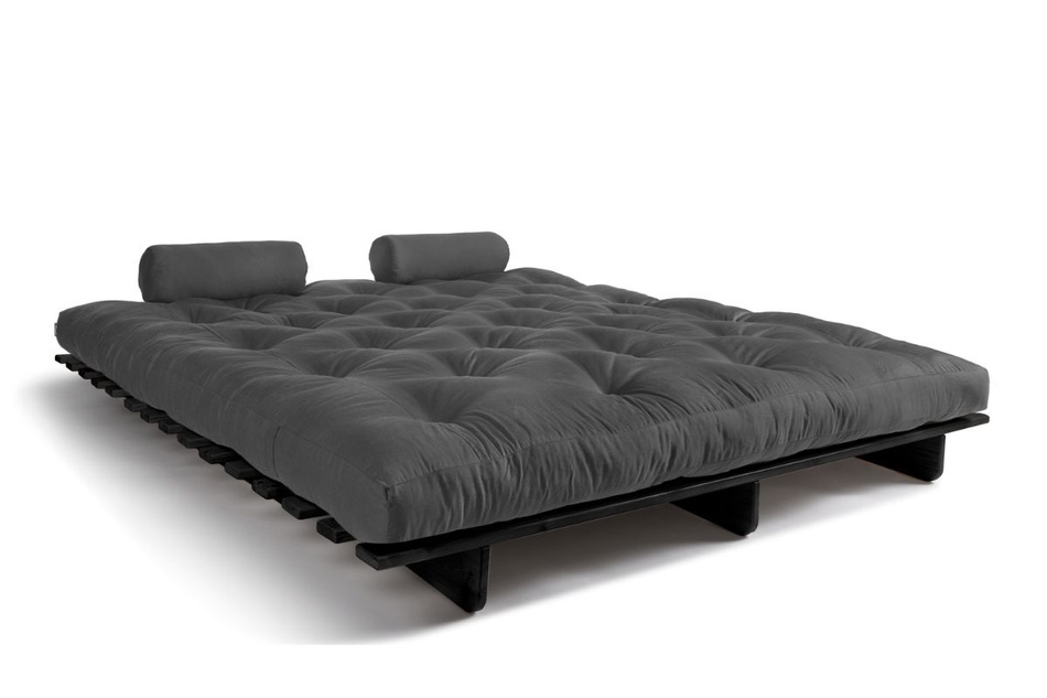 Canapé lit 180x200 - Slim Basic Black - Pascall Futon Gris