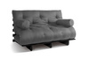 Canapé lit 140x200 - Slim Comfort Black - Pascall Futon Gris