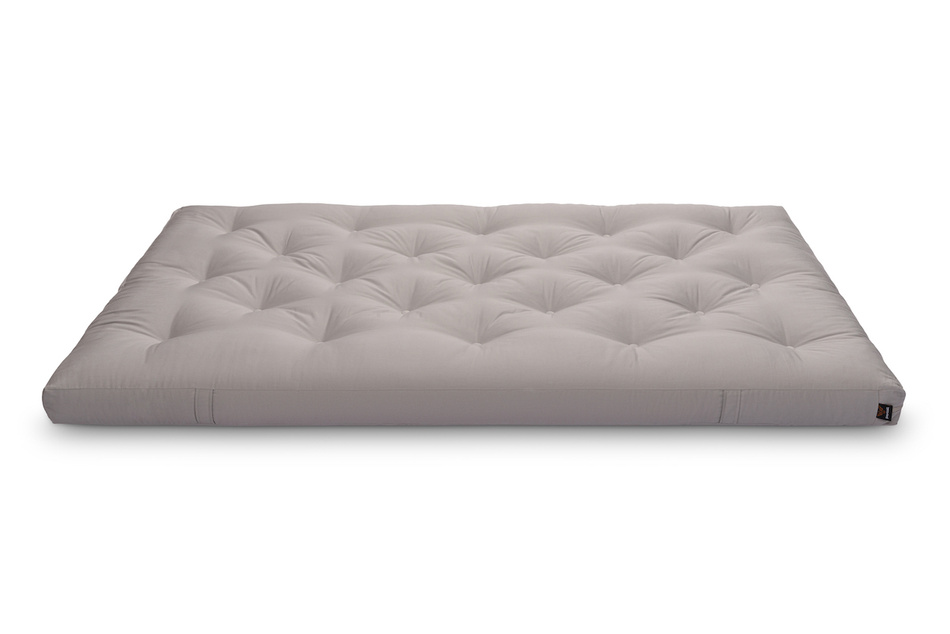 Matelas 120x200 naturel avec latex - Futon Slim Latex - Pascall Gris