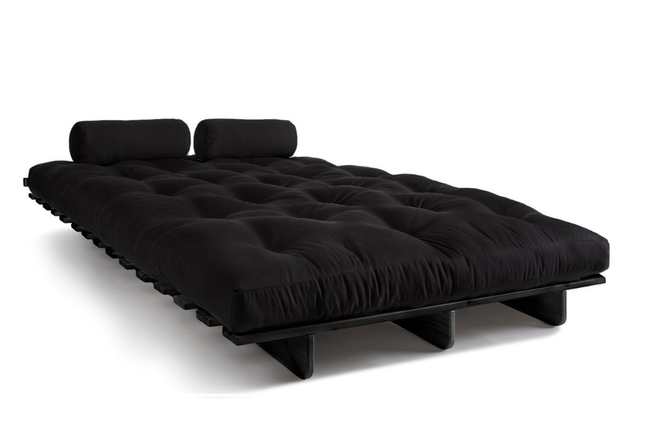 Canapé lit 140x200 - Slim Comfort Black - Pascall Futon Noir