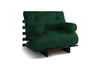 Canapé lit 90x200 - Slim Comfort Black - Pascall Futon Vert Bouteille