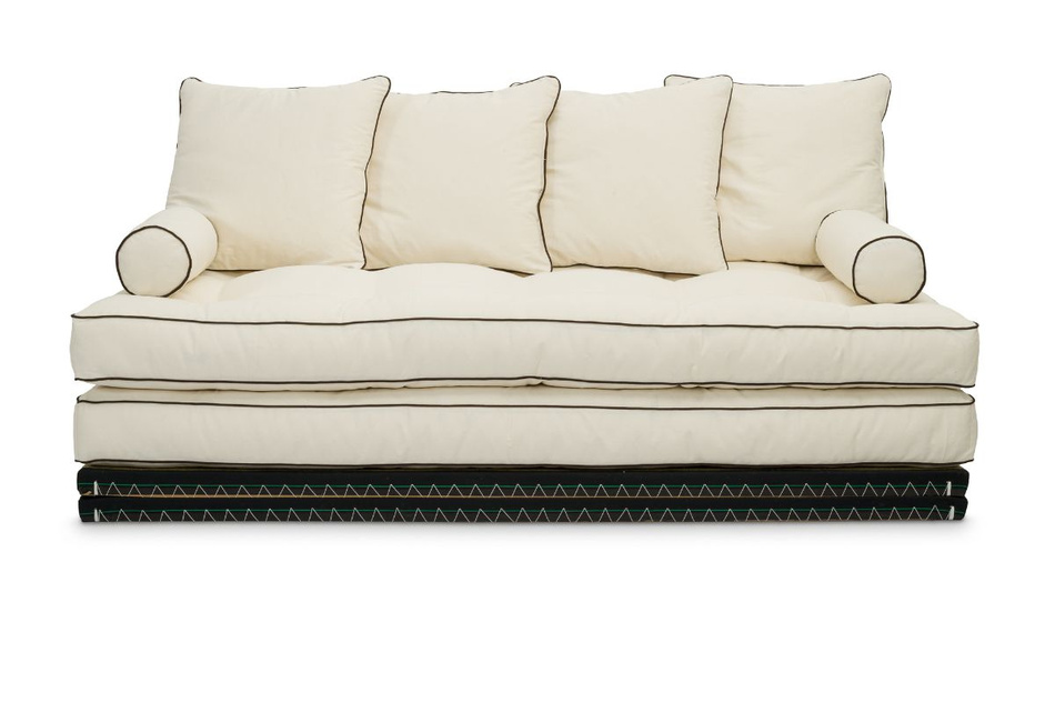 Canape d’angle Tatami Medium Latex Kedro 70x200 - Pascall Futon Ecru