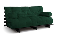 Canapé lit 180x200 - Slim Basic Black - Pascall Futon Vert Bouteille