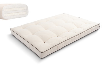 Matelas 140x200 naturel avec latex - Futon Medium Duo Latex - Pascall Kedro Ecru