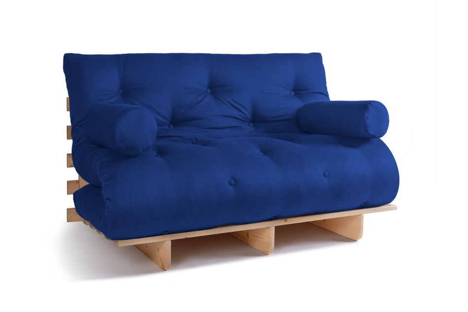 Canapé lit 140x200 - Slim Comfort Classic - Pascall Futon Bleu