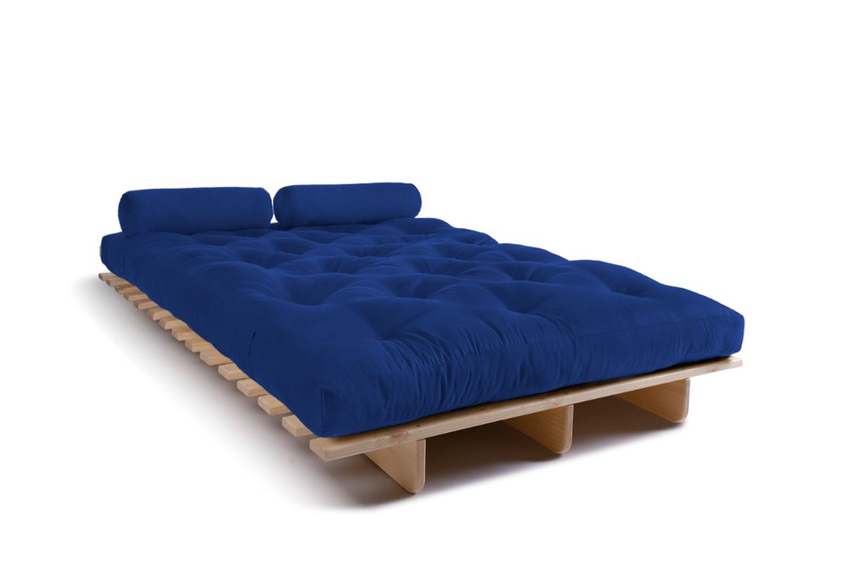 Canapé lit 120x200 - Slim Exclusive Classic - Pascall Futon Bleu