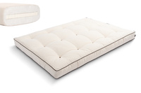 Matelas 140x200 naturel avec latex - Futon Medium Latex - Pascall Kedro Ecru