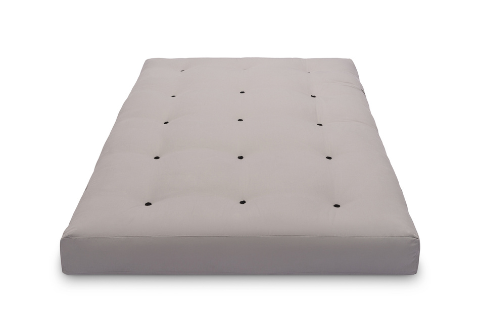 Matelas 120x200 naturel avec de la laine, coco et 2x latex - Futon Comfort Wool - Pascall Gris