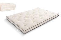 Matelas Futon 140x200 naturel avec latex - Slim Duo Latex Kedro - Pascall Ecru
