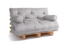 Canapé lit 140x200 - Slim Exclusive Classic - Pascall Futon Gris Clair