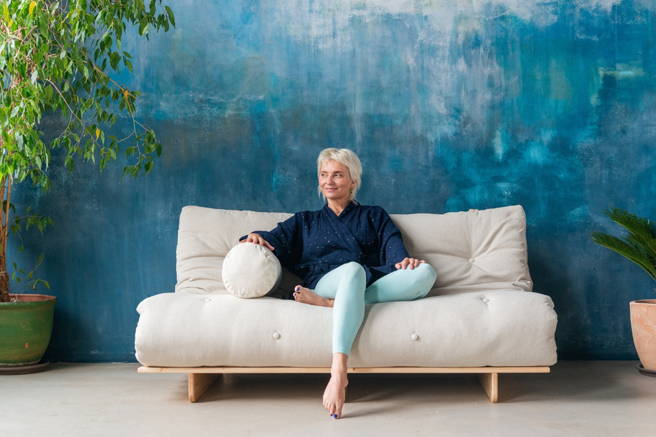 Canapé lit 90x200 - Slim Basic Classic - Pascall Futon Ecru