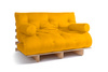Canapé lit 140x200 - Slim Exclusive Classic - Pascall Futon Jaune