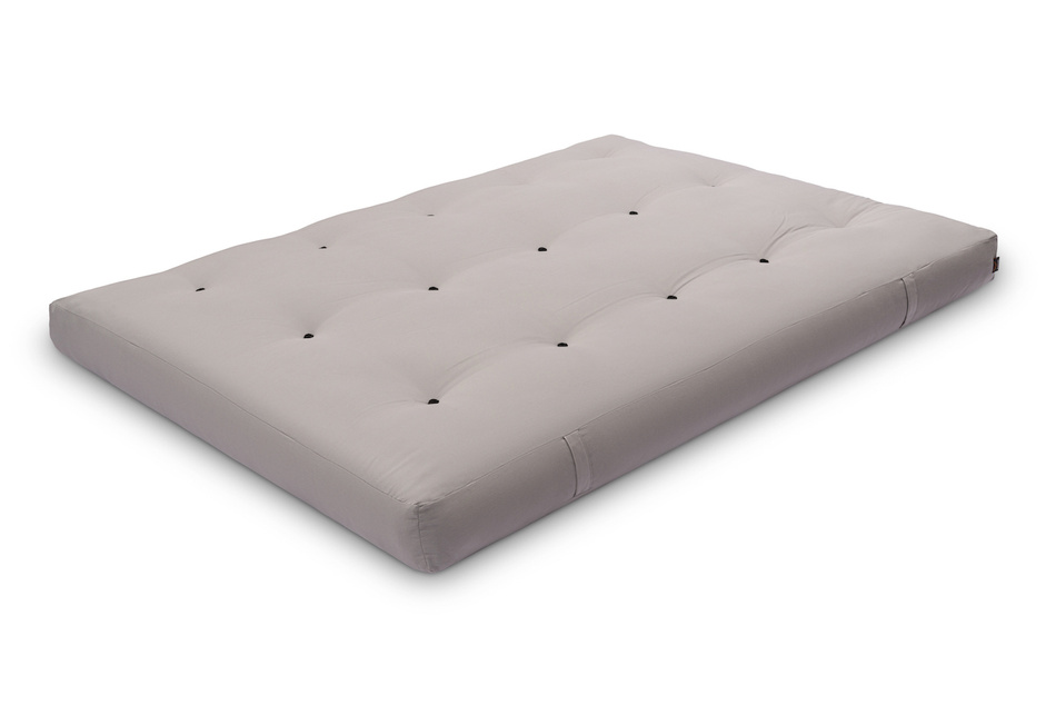 Matelas 140x200 naturel - Futon Medium Natural - Pascall Gris