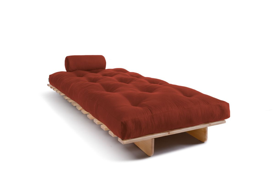 Canapé lit 90x200 - Slim Basic Classic - Pascall Futon Brique