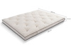 Matelas Futon 160x200 naturel avec latex - Slim Duo Latex Kedro - Pascall Lin