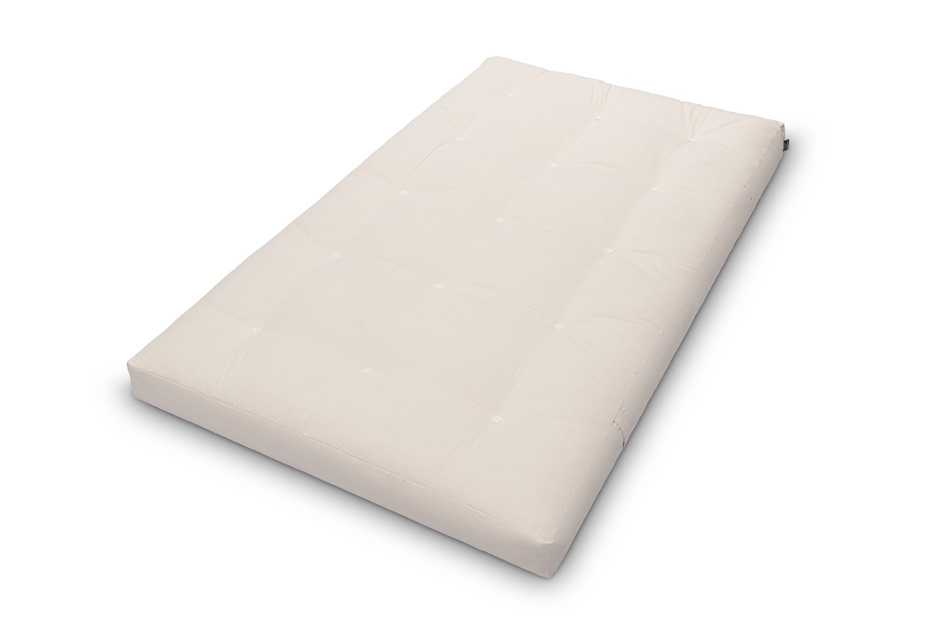 Matelas 120x200 naturel avec latex et 2x coco- Futon Comfort Relax Hard - Pascall Ecru