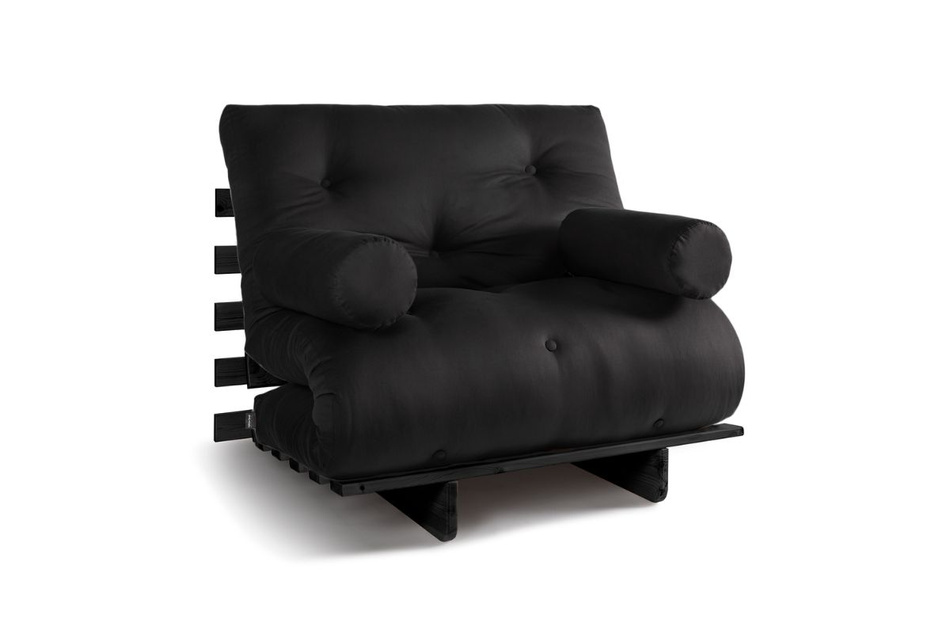 Canapé lit 90x200 - Slim Basic Black - Pascall Futon Noir