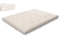Matelas 160x200 naturel avec latex - Futon Slim Latex - Pascall Ecru