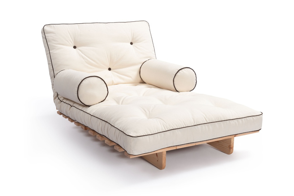 Canapé lit 90x200 - Slim Comfort Kedro Classic - Pascall Futon Ecru