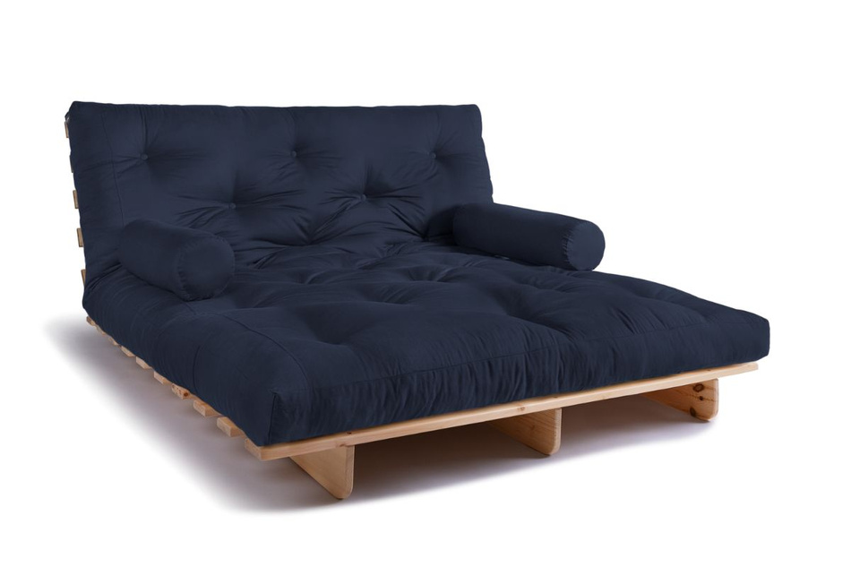 Canapé lit 160x200 - Slim Comfort Classic - Pascall Futon Blue Marine