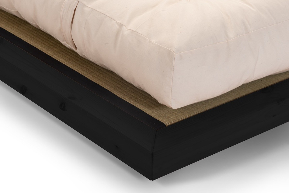 Lit en bois 140x200 - Zen Black Tatami - Pascall