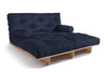 Canapé lit 140x200 - Slim Basic Classic - Pascall Futon Blue Marine