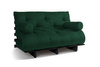 Canapé lit 140x200 - Slim Basic Black - Pascall Futon Vert Bouteille