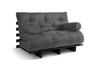 Canapé lit 120x200 - Slim Comfort Black - Pascall Futon Gris