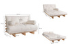 Canapé de jardin 140×200 cm dépliable – Freedom Classic – Pascall Futon Beige
