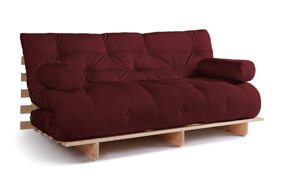 Canapé lit 180x200 - Slim Basic Classic - Pascall Futon Bordeaux