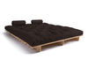Canapé lit 180x200 - Slim Comfort Classic - Pascall Futon Marron