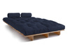 Canapé lit 140x200 - Slim Comfort Classic - Pascall Futon Blue Marine