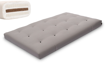 Matelas 120x200 naturel avec coco et 2x latex - Futon Comfort Relax - Pascall Gris