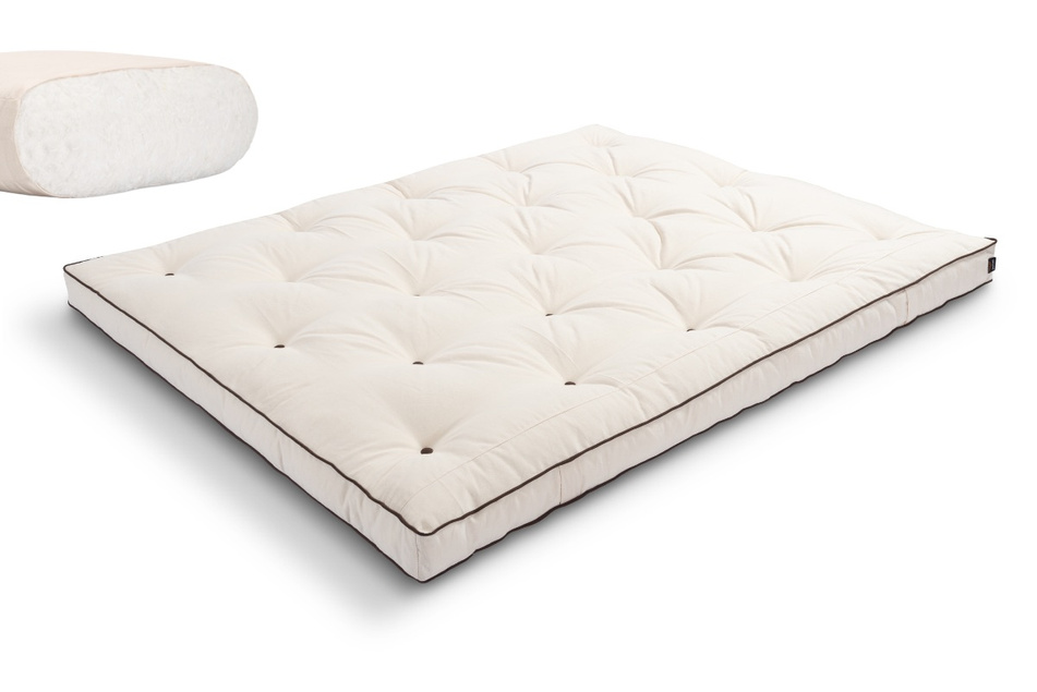 Matelas 160x200 naturel - Futon Slim Natural Kedro - Pascall Ecru