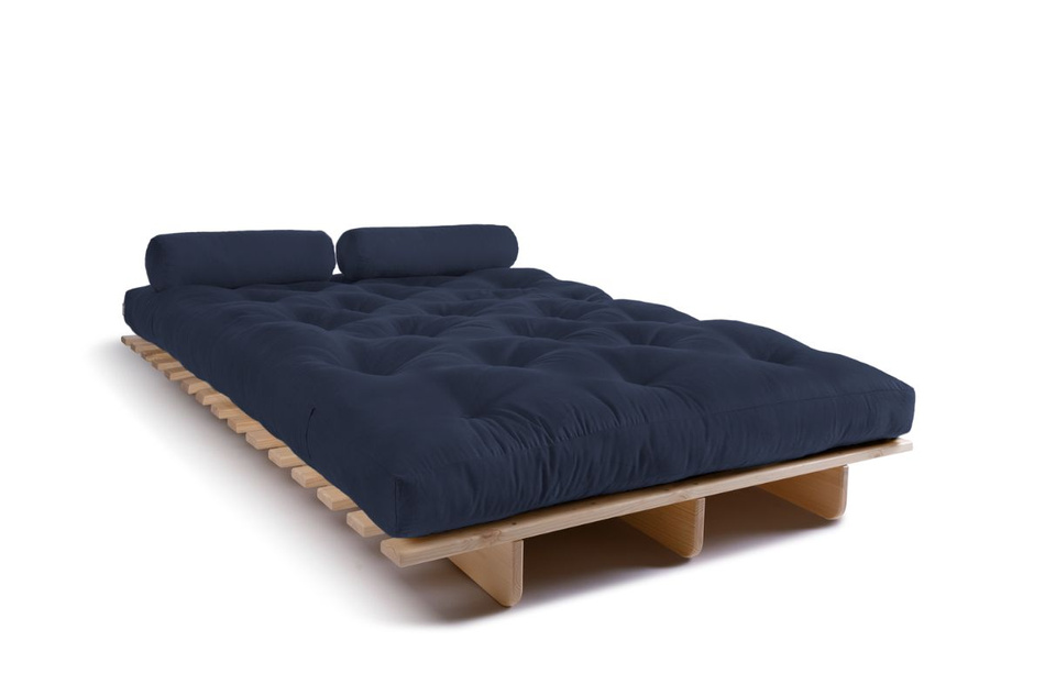 Canapé lit 120x200 - Slim Basic Classic - Pascall Futon Blue Marine