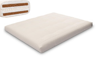 Matelas 160x200 naturel avec latex et 2x coco- Futon Comfort Relax Hard - Pascall Ecru