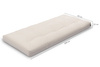 Matelas 90x200 naturel avec latex et 2x coco- Futon Comfort Relax Hard - Pascall Gris