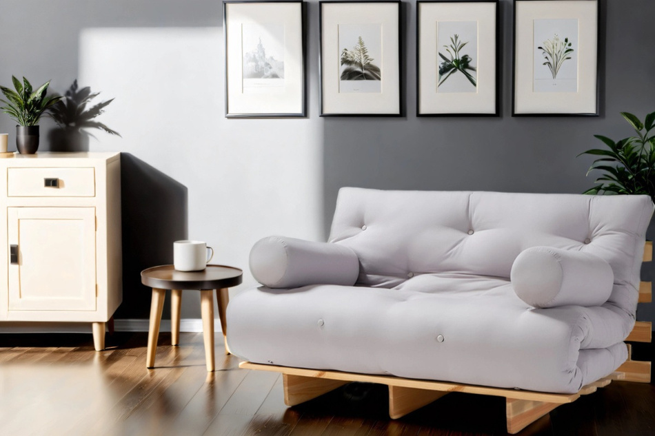 Canapé lit 90x200 - Slim Exclusive Black - Pascall Futon Beige