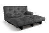 Canapé lit 140x200 - Slim Comfort Black - Pascall Futon Gris
