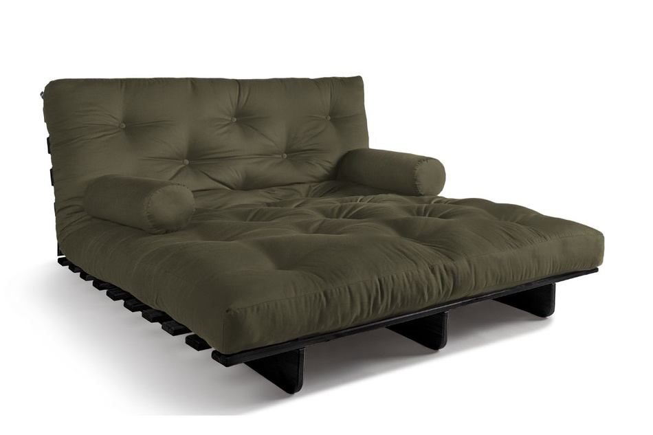 Canapé lit 140x200 - Slim Exclusive Black - Pascall Futon Kaki