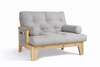 Fauteuil Sakura - Pascall Futon Gris Clair
