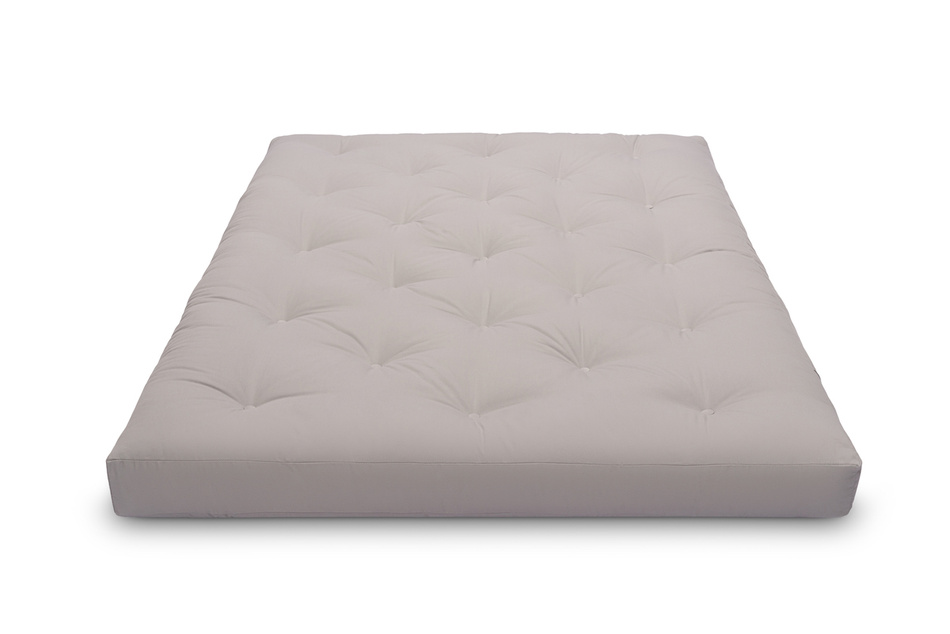 Matelas 140x200 naturel - Futon Slim Natural - Pascall Gris