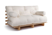 Canapé lit 160x200 - Slim Exclusive Classic - Pascall Futon Ecru