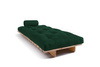 Canapé lit 90x200 - Slim Basic Classic - Pascall Futon Vert Bouteille