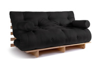 Canapé lit 160x200 - Slim Comfort Classic - Pascall Futon Noir