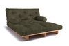 Canapé lit 160x200 - Slim Comfort Classic - Pascall Futon Kaki