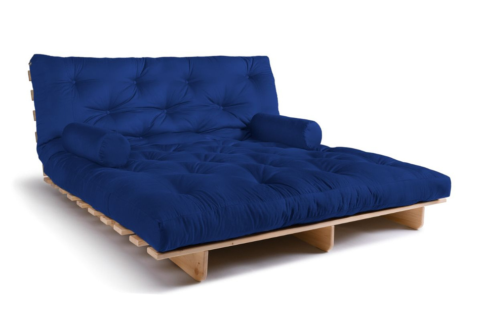 Canapé lit 180x200 - Slim Basic Classic - Pascall Futon Bleu