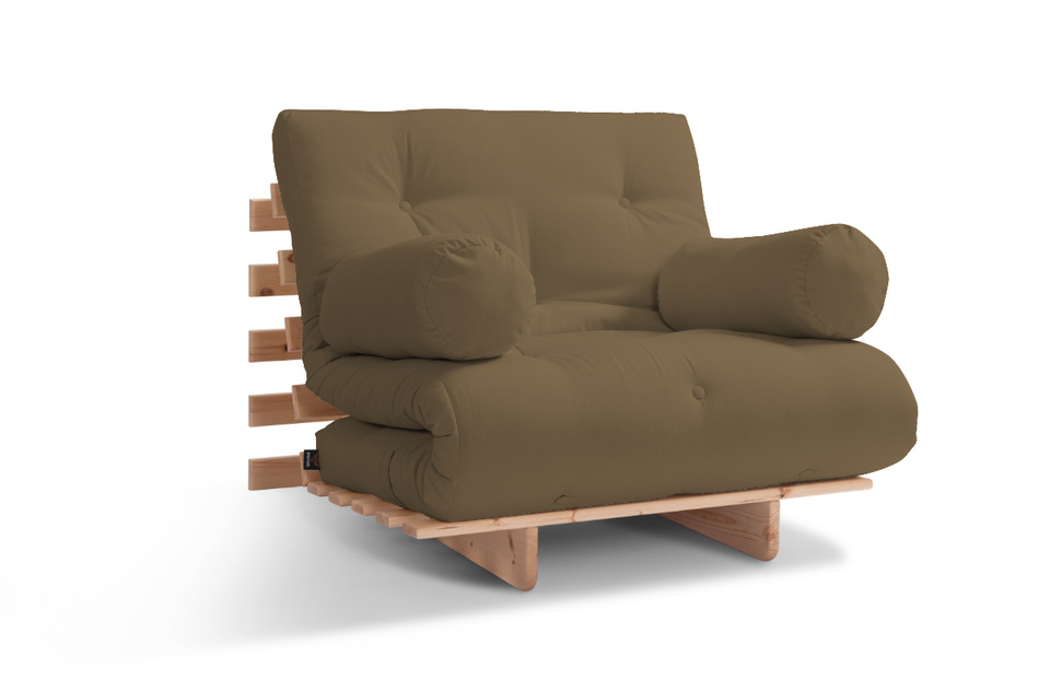 Canapé de jardin 90×200 cm dépliable – Freedom Classic – Pascall Futon Marron Light