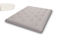 Matelas 160x200 naturel avec latex - Futon Slim Latex - Pascall Gris